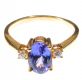 18CT GOLD TANZANITE AND DIAMOND RING at Ross's Online Art Auctions