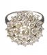 18CT WHITE GOLD AND DIAMOND CLUSTER RING at Ross's Online Art Auctions