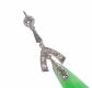 18CT WHITE GOLD JADE AND DIAMOND EARRINGS at Ross's Online Art Auctions