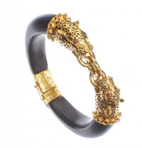 THE FRANKLIN MINT LEOPARD BANGLE at Ross's Online Art Auctions