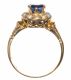 9CT GOLD SAPPHIRE AND PEARL CLUSTER RING at Ross's Online Art Auctions
