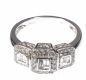 9CT WHITE GOLD DIAMOND RING WITH DIAMOND SURROUND at Ross's Online Art Auctions
