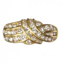 18CT GOLD AND DIAMOND TWIST RING at Ross's Online Art Auctions