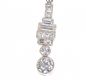 ART DECO PLATINUM AND DIAMOND DROP EARRINGS at Ross's Online Art Auctions