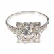 EDWARDIAN PLATINUM DIAMOND SQUARE CLUSTER RING at Ross's Online Art Auctions