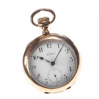 WALTHAM 9CT GOLD GENT'S FOB WATCH at Ross's Online Art Auctions