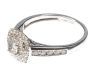 18CT WHITE GOLD DIAMOND DOUBLE HALO RING at Ross's Online Art Auctions