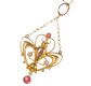 9CT GOLD GARNET AND SEED PEARL PENDANT AND CHAIN at Ross's Online Art Auctions