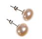 SILVER AND PEARL STUD EARRINGS at Ross's Online Art Auctions