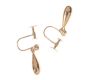 9CT GOLD DROP EARRINGS WITH SCREW BACKS at Ross's Online Art Auctions
