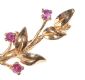 9CT GOLD AND PINK STONE FLORAL BROOCH at Ross's Online Art Auctions