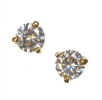 18CT GOLD AND MOISSANITE STUD EARRINGS at Ross's Online Art Auctions