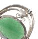 STERLING SILVER AND JADE BROOCH at Ross's Online Art Auctions