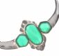 STERLING SILVER NECKLACE WITH GREEN STONES at Ross's Online Art Auctions