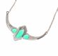STERLING SILVER NECKLACE WITH GREEN STONES at Ross's Online Art Auctions