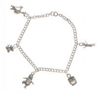 STERLING SILVER 'WINNIE THE POO' CHARM BRACELET at Ross's Online Art Auctions