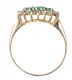 9CT GOLD EMERALD AND CRYSTAL CLUSTER RING at Ross's Online Art Auctions
