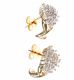 9CT GOLD AND DIAMOND CLUSTER EARRINGS at Ross's Online Art Auctions