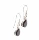 STERLING SILVER AND BLACK CRYSTAL DROP EARRINGS at Ross's Online Art Auctions