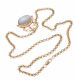 9CT GOLD BELCHER CHAIN AND COLOURED STONE FOB at Ross's Online Art Auctions
