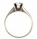 14CT GOLD AND CUBIC ZIRCONIA SOLITAIRE RING at Ross's Online Art Auctions