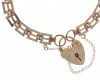9CT GOLD GATE BRACELET WITH PADLOCK CLASP at Ross's Online Art Auctions