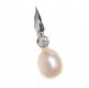 9CT WHITE GOLD PEARL AND DIAMOND DROP EARRINGS at Ross's Online Art Auctions