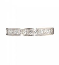 18CT WHITE GOLD AND DIAMOND BAND at Ross's Online Art Auctions