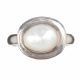 A PAIR OF SILVER AND MOTHER OF PEARL RINGS at Ross's Online Art Auctions
