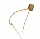 GOLD PLATED GREEN GEMSTONE STICK PIN at Ross's Online Art Auctions