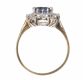 9CT GOLD SAPPHIRE AND CRYSTAL CLUSTER RING at Ross's Online Art Auctions