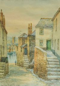 OLD FISH STREET, ST IVES by W. Sands at Ross's Online Art Auctions