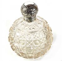 STERLING SILVER AND CRYSTAL PERFUME BOTTLE at Ross's Online Art Auctions