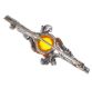 SILVER AND AMBER BAR BROOCH at Ross's Online Art Auctions