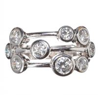 18CT WHITE GOLD AND DIAMOND RING IN THE STYLE OF BOODLES at Ross's Online Art Auctions