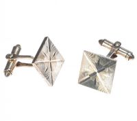 ENGRAVED STERLING SILVER CUFFLINKS at Ross's Online Art Auctions