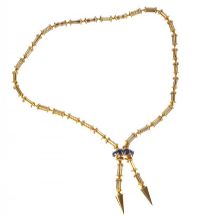 GOLD AND SAPPHIRE NECKLACE at Ross's Online Art Auctions