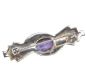 STERLING SILVER AMETHYST AND MARCASITE BROOCH at Ross's Online Art Auctions