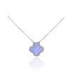 VAN CLEEF & ARPELS ALHAMBRA 18CT WHITE GOLD CHALCEDONY NECKLACE at Ross's Online Art Auctions