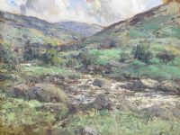RIVER IN THE GLENS OF ANTRIM by James Humbert Craig RHA RUA at Ross's Online Art Auctions