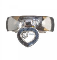 CHOPARD 'HAPPY DIAMONDS' 18CT WHITE GOLD AND DIAMOND RING at Ross's Online Art Auctions