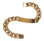 9CT GOLD HEAVY CURB LINK IDENTITY BRACELET at Ross's Online Art Auctions