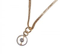 9CT GOLD AND DIAMOND PENDANT AND CHAIN at Ross's Online Art Auctions