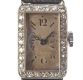 PLATINUM DIAMOND AND LEATHER LADY'S COCKTAIL WRIST WATCH at Ross's Online Art Auctions
