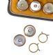 SET OF SIX VICTORIAN METAL CRYSTAL AND MOTHER OF PEARL DRESS STUDS at Ross's Online Art Auctions