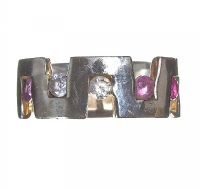 SILVER AND CRYSTAL RING at Ross's Online Art Auctions