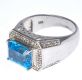 STERLING SILVER AND CRYSTAL RING at Ross's Online Art Auctions