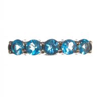 STERLING SILVER AND BLUE TOPAZ RING at Ross's Online Art Auctions