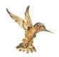 GOLD PLATE, ENAMEL AND CRYSTAL HUMMINGBIRD BROOCH at Ross's Online Art Auctions