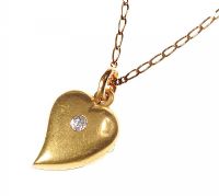 18CT GOLD AND DIAMOND HEART-SHAPED LOCKET AND CHAIN at Ross's Online Art Auctions
